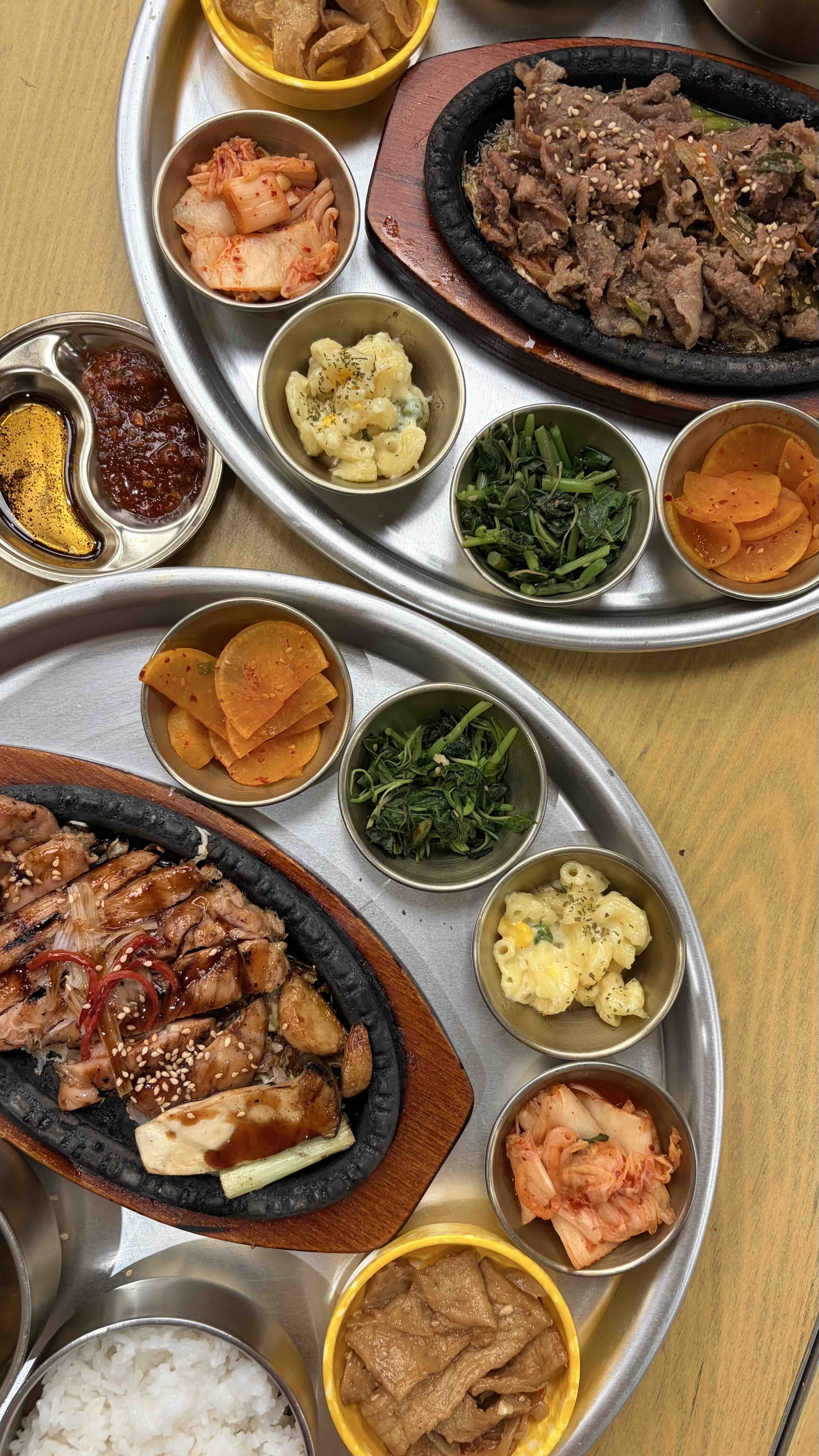 A table filled with dishes to share